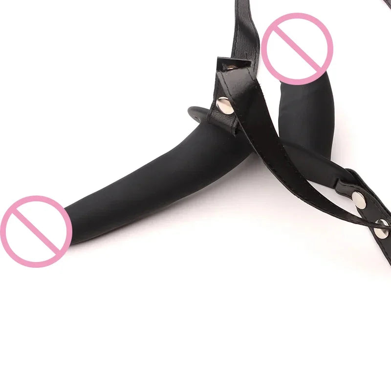Women Wearing Dildo (Desire Rod) G-spot Stimulator Safe Soft Cozy Prolong Climax Silicone Belt Type Simulation Penis Pants Adult Products