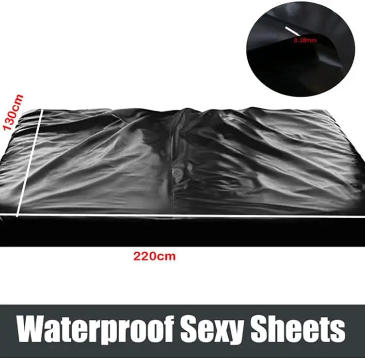 Satin Surrender – Waterproof Play Sheet for Untamed Nights - BDSM Mess-Proof Play Sheet Versatile Mattress Cover for Couples
