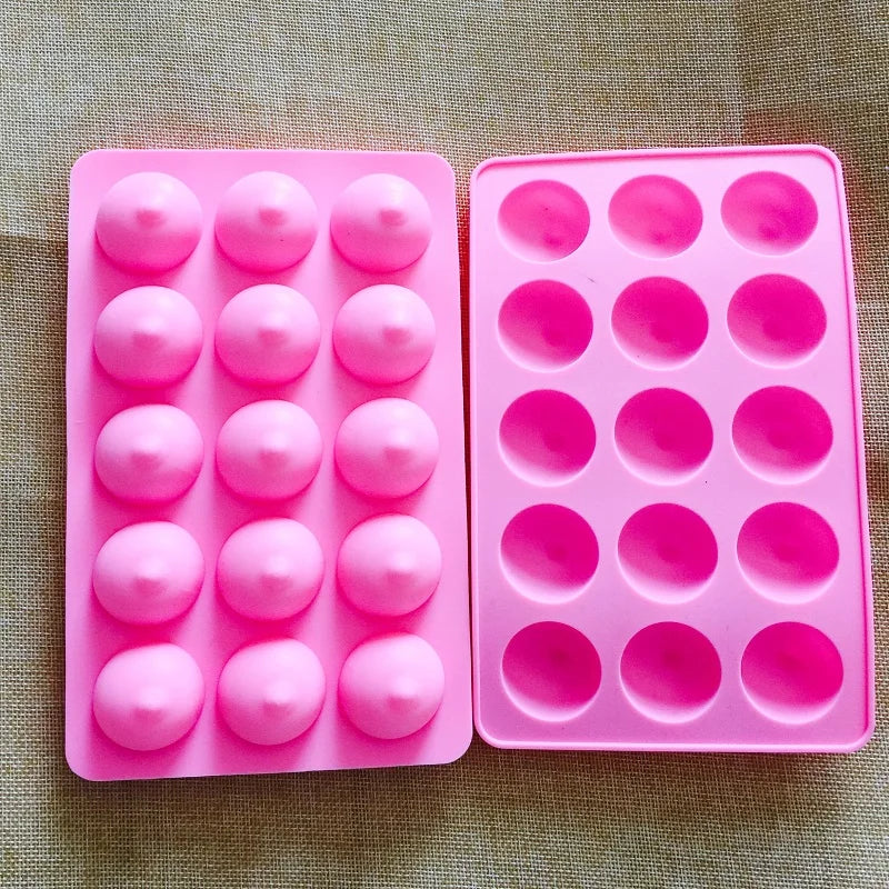 3D Women's Chest Shapes Fondant Mold Silicone Cake Molds Sex Chocolate Candle Mould DIY Baking Tools