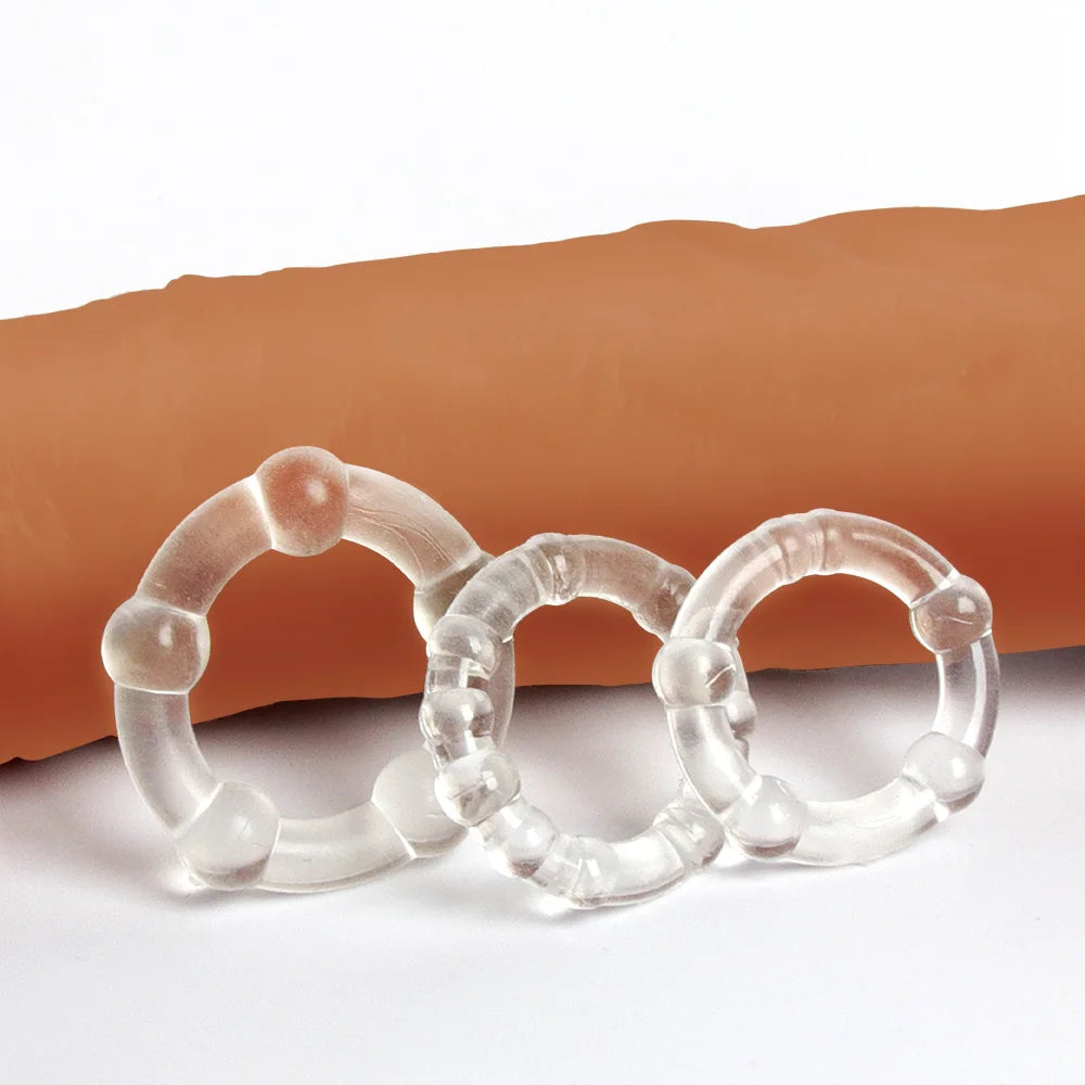 3 Piece-Silicone Cock Ring for Men – Flexible Penis Ring for Enhanced Performance and Prolonged Pleasure