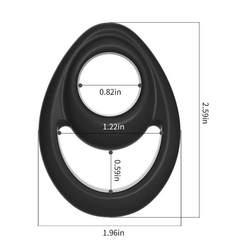 Silicone Cock Penis Ring Testis Restraint Erection Lasting Time Delay Ejaculation Ball Stretcher Sex Toy For Men Semen Lock Ring