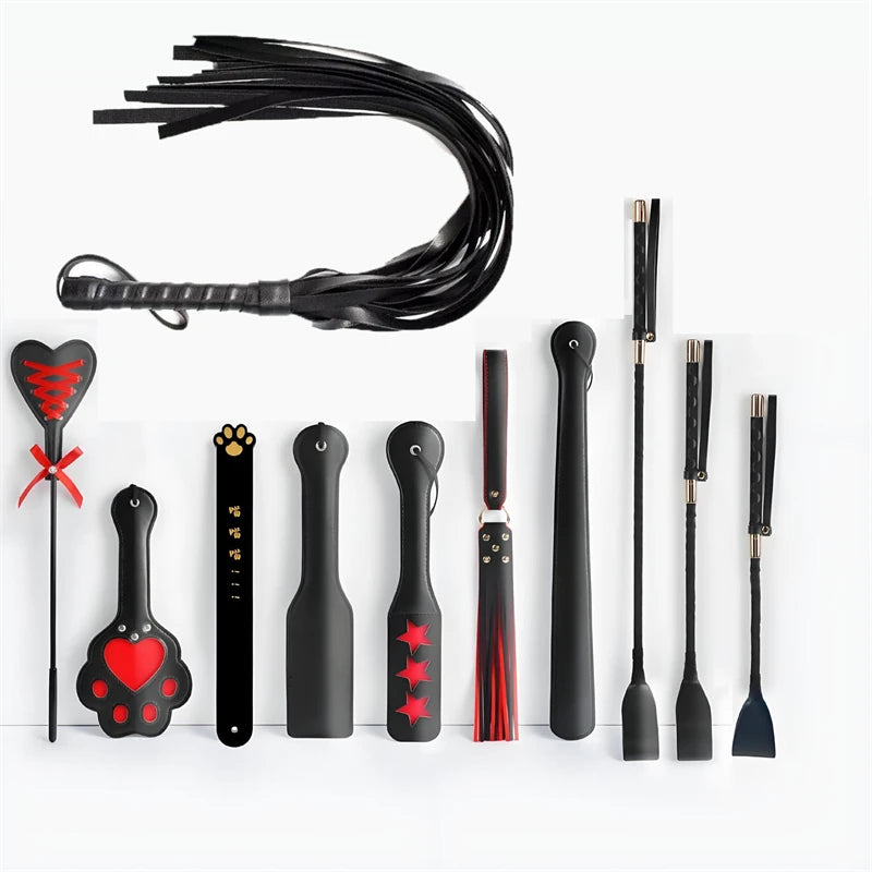 PU Leather Horse Tassel Whip – BDSM Spanking Paddle for Couples | Erotic Adult Game Accessory