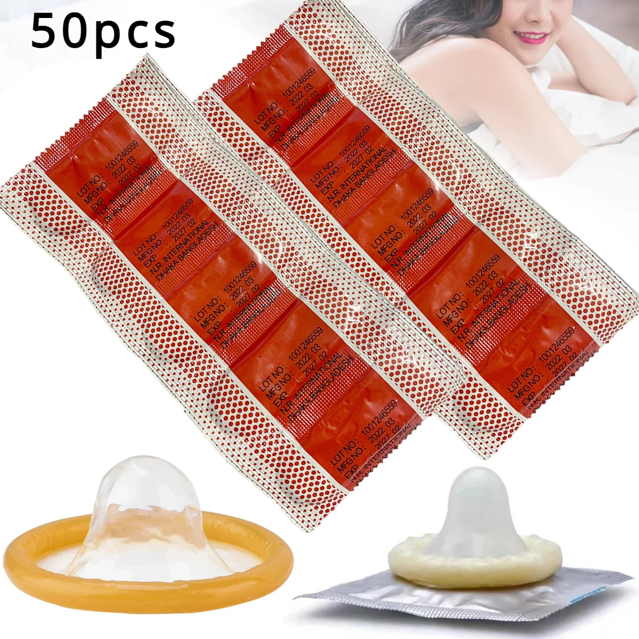 Velvet Pulse – Ultra-Thin Hyaluronic Seduction Sheaths (50pcs) Natural Latex Lubrication Ultra Thin Delay Sex Condom