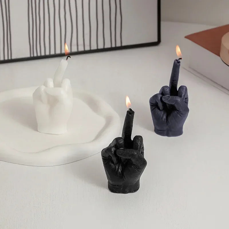 🖕 Creative Middle Finger Scented Candle – Bold, Funny & Unapologetic Quirky Decor | Gag Gift | Bold Vibes Only