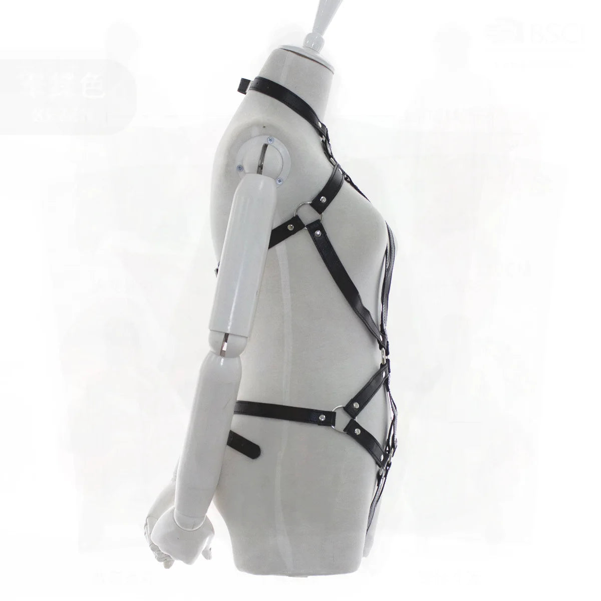 Sexy Leather Corset Adult PU Material Black Chest Belt Alternative Toy for Couple Flirting Performance Clothing Size 30x20x10