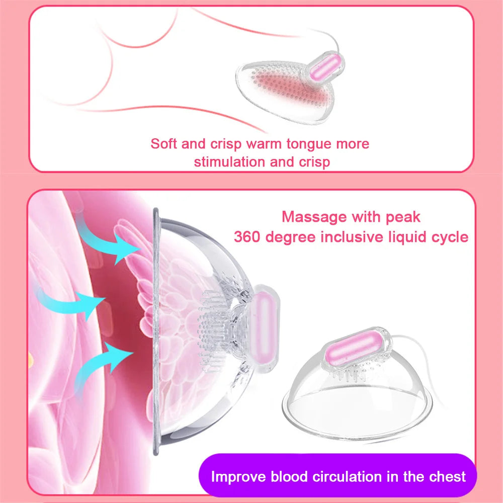 Nipple and Clitoral Stimulator – Vacuum Suction Vibrator for Breast Massage and Female Pleasure