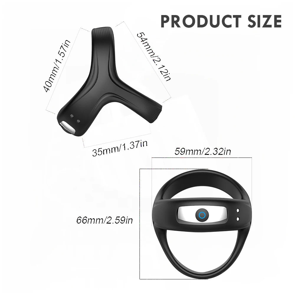 Penis Cock Ring Vibrator Vibrating Cockring Male Masturbator Delay Ejaculation Erection Sex Products Adults Toys for Men Couples