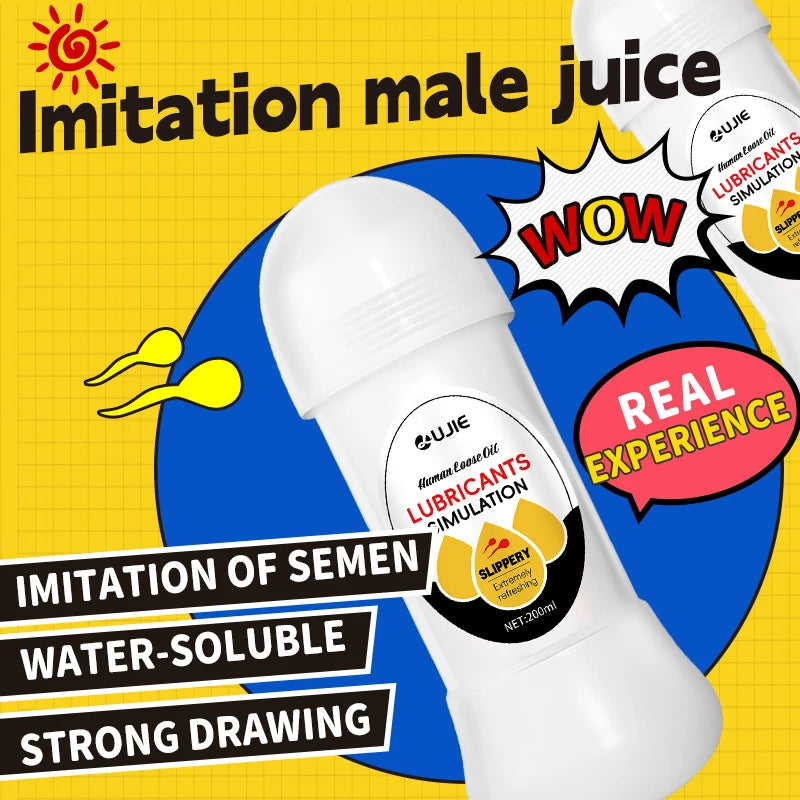 Water-Based Lubricant Gel – Imitation Semen Formula for Men, Women and Couples