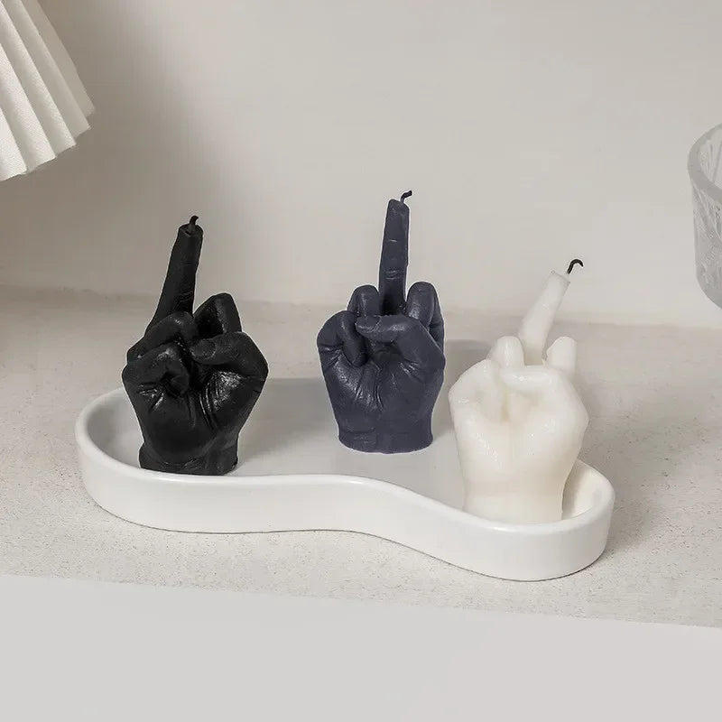 🖕 Creative Middle Finger Scented Candle – Bold, Funny & Unapologetic Quirky Decor | Gag Gift | Bold Vibes Only