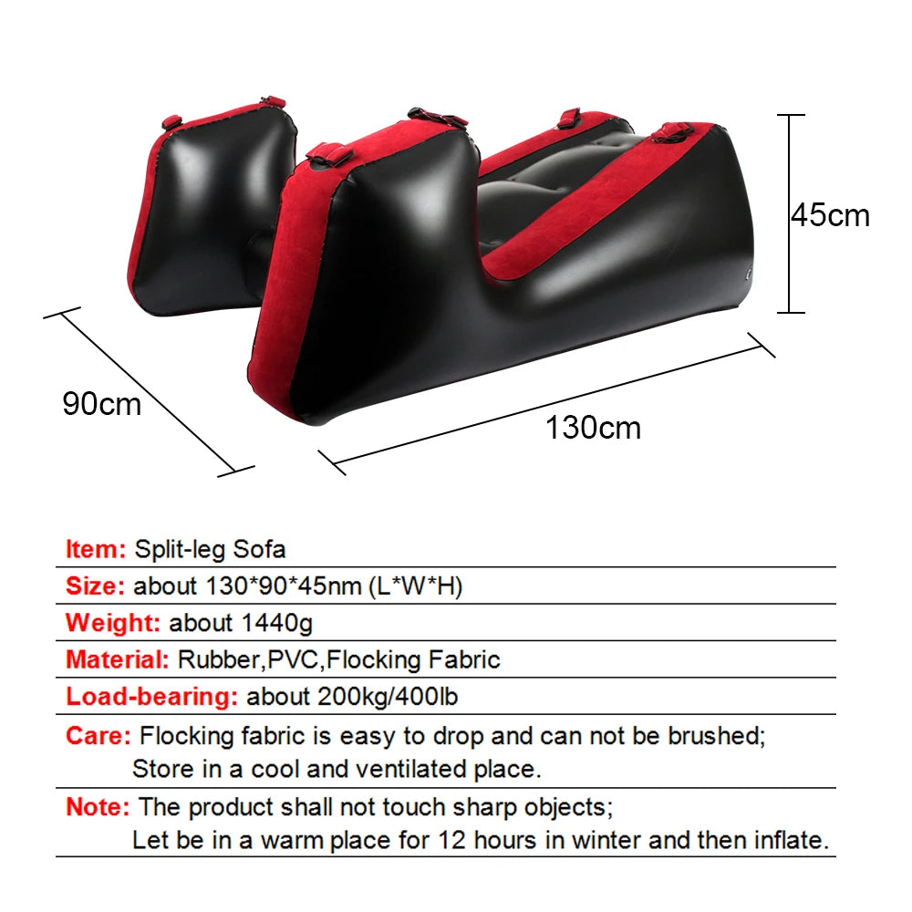 Inflatable Sex Furniture Set – Versatile Intimate Cushion with Flocking Fabric for Couples | Ergonomic Design for Multiple Positions