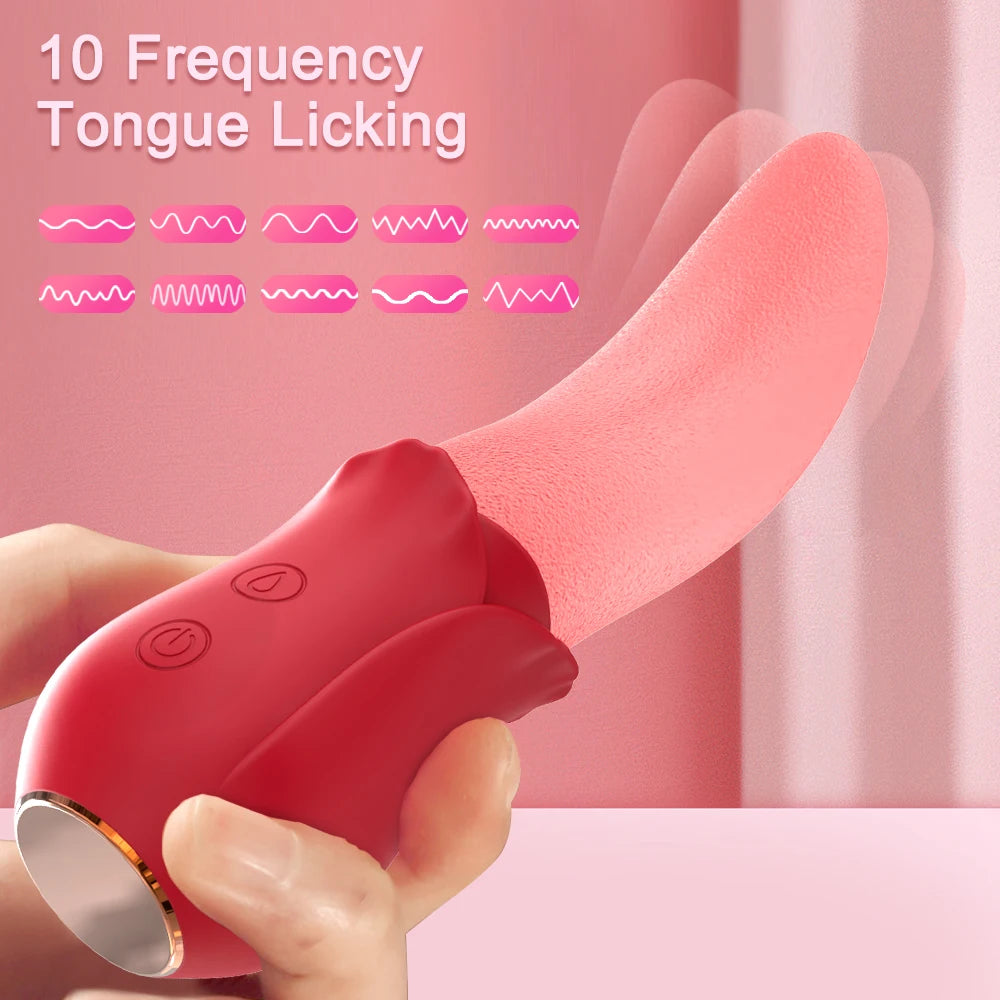 💋 Tongue Tease™ Licking Vibrator – Intense Oral Sensation for Nipple & Intimate Play