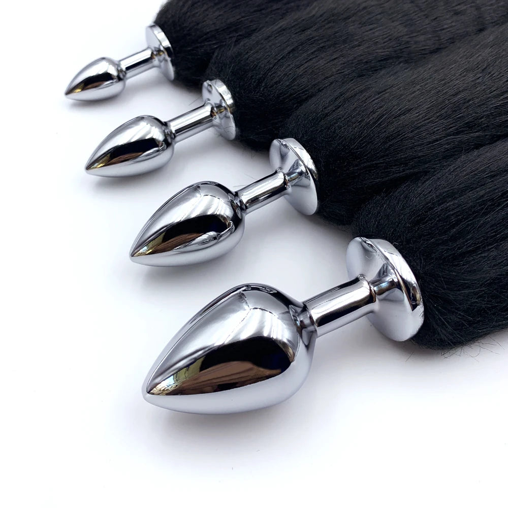 Stainless Steel Butt Plug with Rounded Tip – Hypoallergenic Metal Anal Toy for Beginners and Couples
