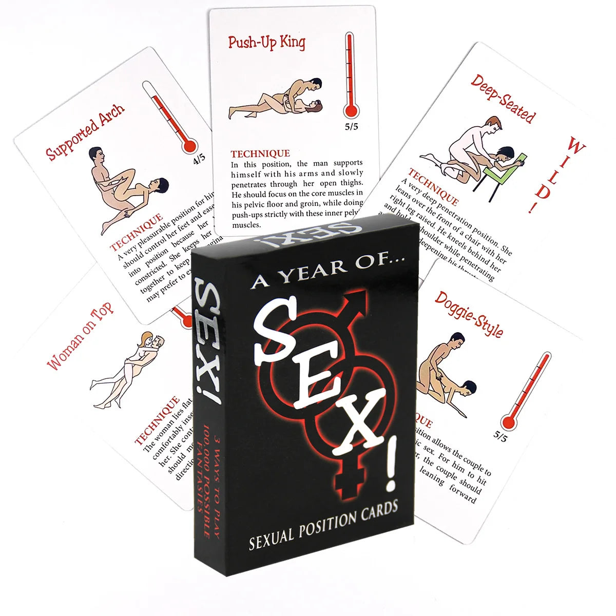 Erotic Bedroom Game Cards for Couples – Intimate Adult Card Game | Fun Romantic Foreplay Activity