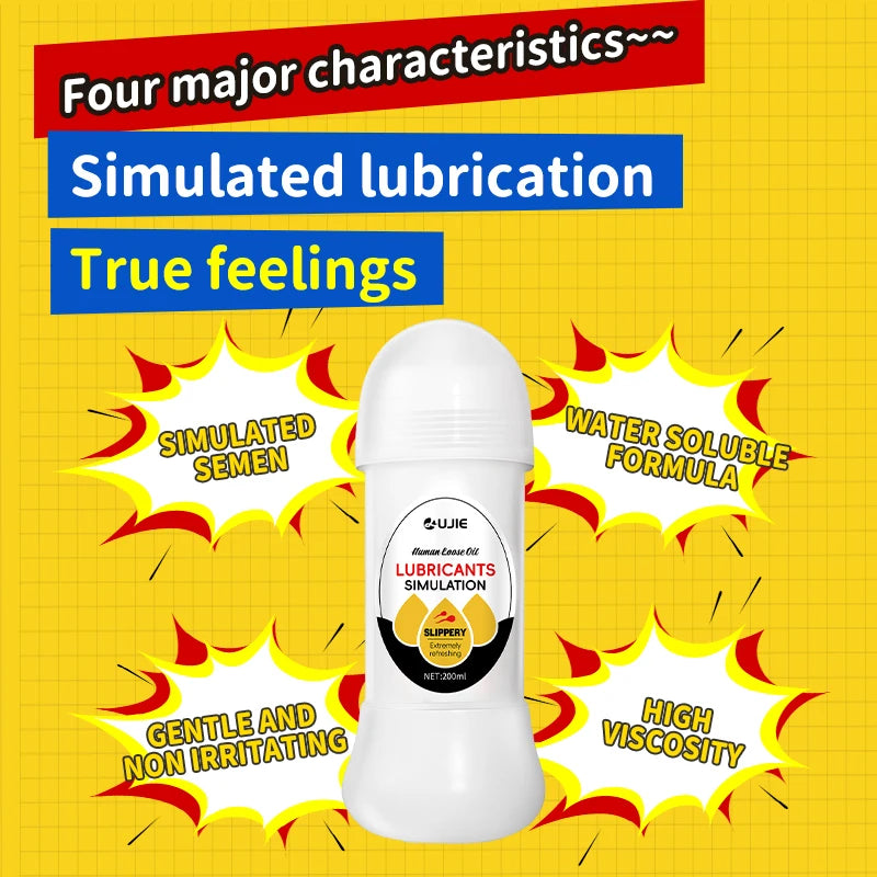 Water-Based Lubricant Gel – Imitation Semen Formula for Men, Women and Couples