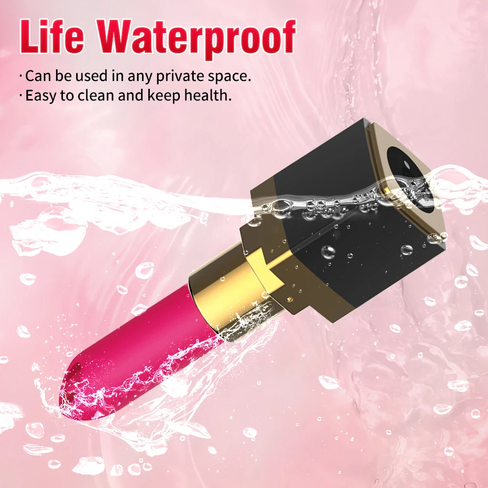 Mini Bullet Lipstick Vibrator – Discreet G-Spot & Clitoral Stimulator with 10 Vibration Modes, USB Rechargeable, Waterproof