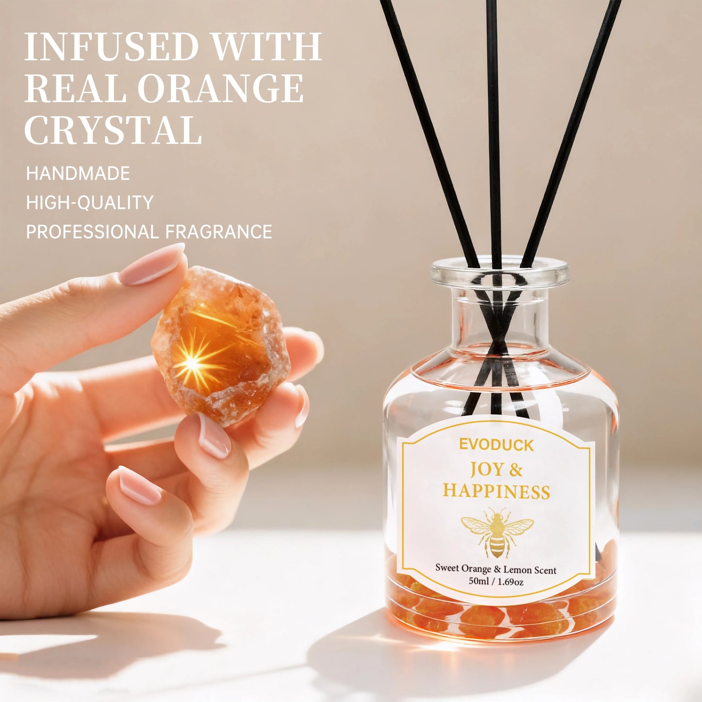 50ml Flameless Reed Diffuser Set Flameless Lavender Chamomile Oil With Reed Diffuser Stick Home Room Air Freshener Decor