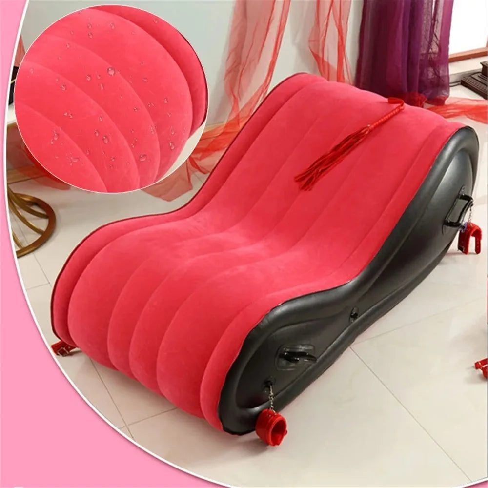 Hot Red Inflatable Sofa Sex Furniture Love Chair BDSM Bondage Gear Restraint