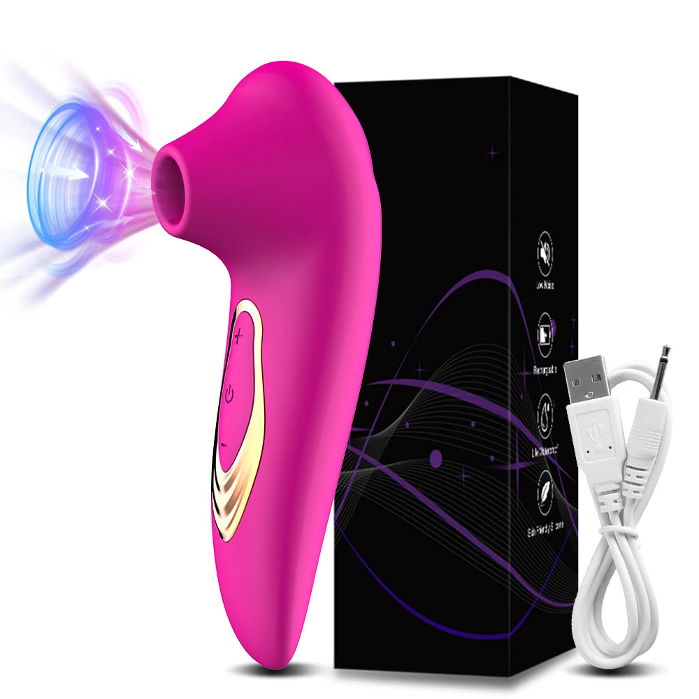 Clitoral Sucking Vibrator – Clit Stimulator and Oral Nipple Massager for Women (115×45mm)