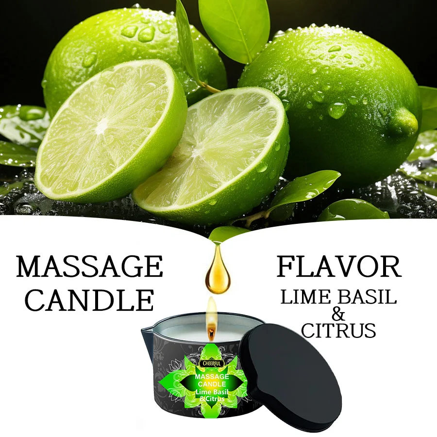 Massage Candle – Soy Wax Aromatherapy Candle for Oil Therapy: Scented Candles for Couples | A Luxurious Massage Experience in One Elegant Jar
