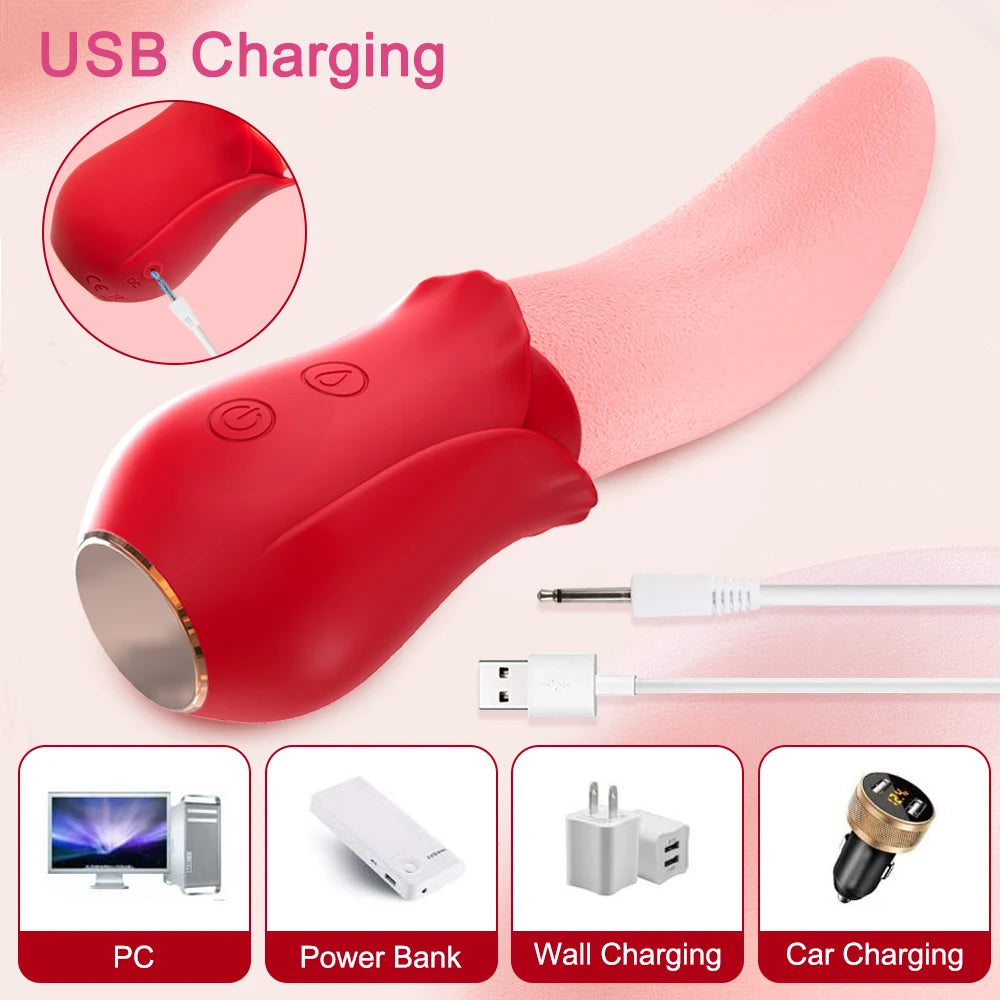 💋 Tongue Tease™ Licking Vibrator – Intense Oral Sensation for Nipple & Intimate Play