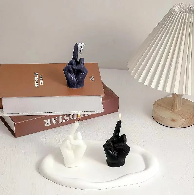 🖕 Creative Middle Finger Scented Candle – Bold, Funny & Unapologetic Quirky Decor | Gag Gift | Bold Vibes Only