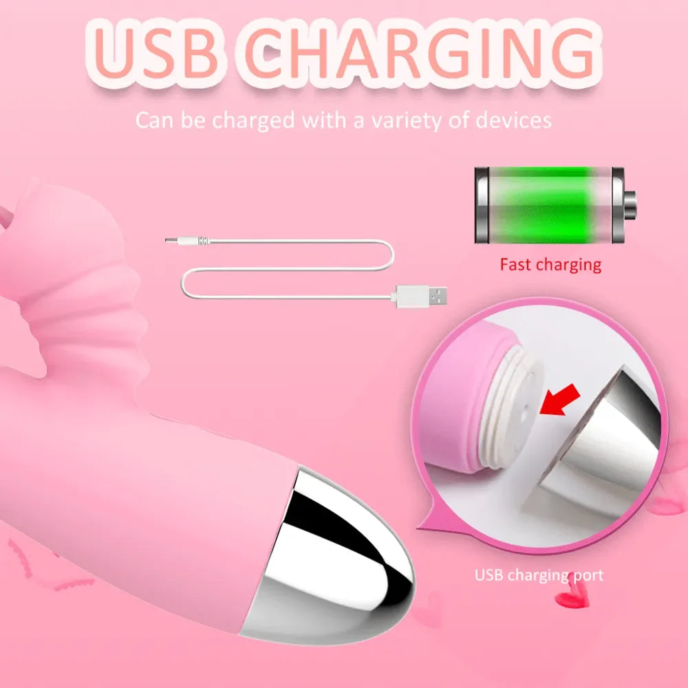 🌸 Vibe Lick™ 2-in-1 Clit and G-Spot Stimulator – Dual Sensation Pleasure Wand