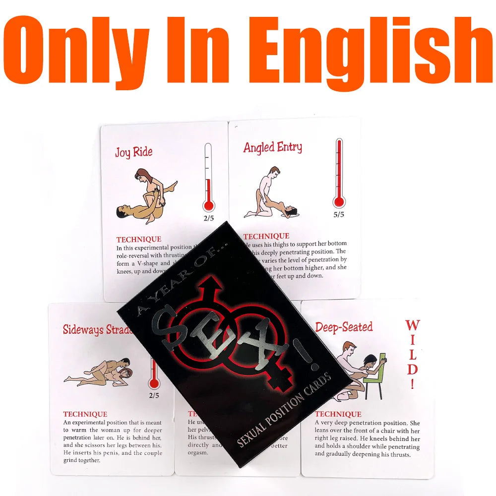 Erotic Bedroom Game Cards for Couples – Intimate Adult Card Game | Fun Romantic Foreplay Activity