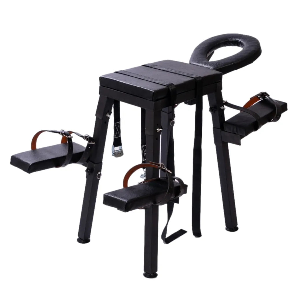 The Obsidian Throne – Erotic Love Chair and; Restraint Set - Bed Room Sex Furniture Erotic Love Chair BDSM
