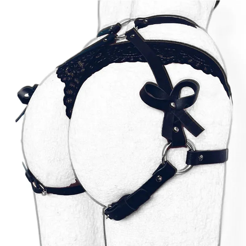 Bound to Please – Leather Thigh and Waist Restraint Kit - Exotic Accessories SM Bondage Kit