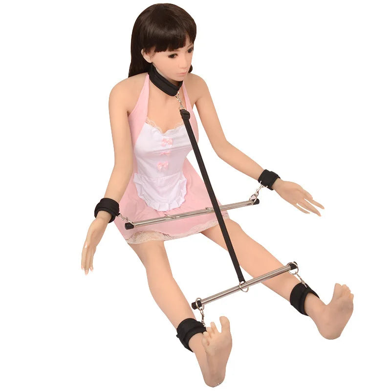Adjustable BDSM Spreader Bar Restraint Kit – Bondage Set for Couples with Handcuffs, Ankle Cuffs and Neck Harness