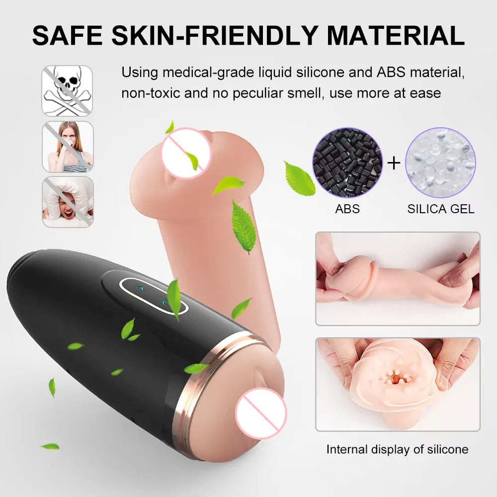 Automatic Male Masturbator with Suction, Vibration & Moaning Function