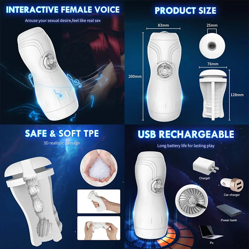 Rod Masturbator Man Flesh Cup Sexy Toys For Men Vibrating Magic Wand Automatic Vagina Industrial Vagina Sucking Mouth Toys