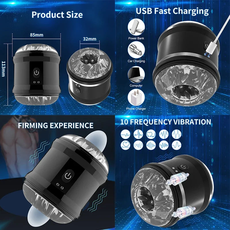 Rod Masturbator Man Flesh Cup Sexy Toys For Men Vibrating Magic Wand Automatic Vagina Industrial Vagina Sucking Mouth Toys