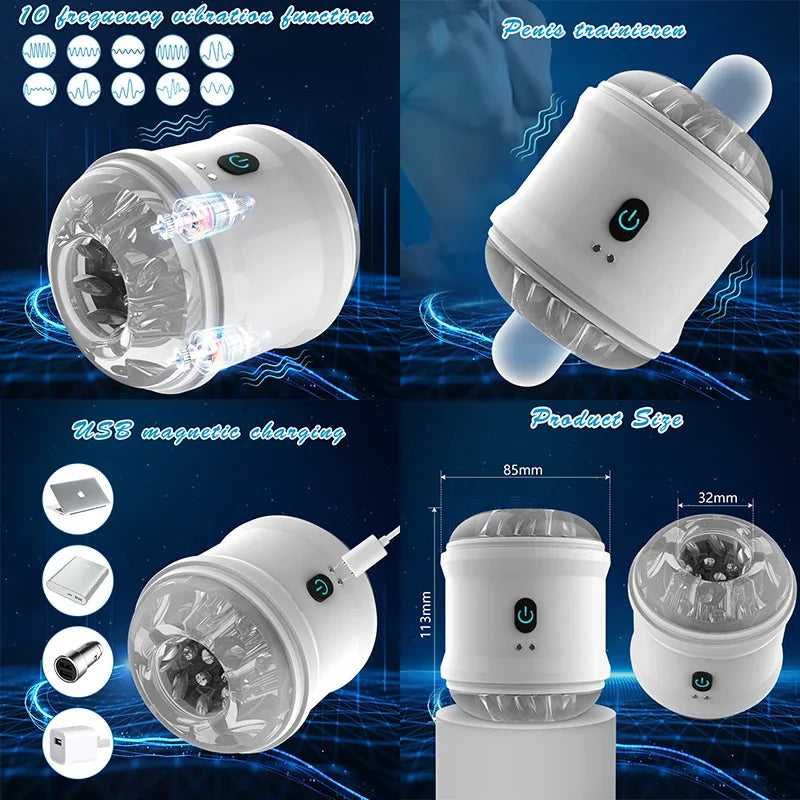 Rod Masturbator Man Flesh Cup Sexy Toys For Men Vibrating Magic Wand Automatic Vagina Industrial Vagina Sucking Mouth Toys