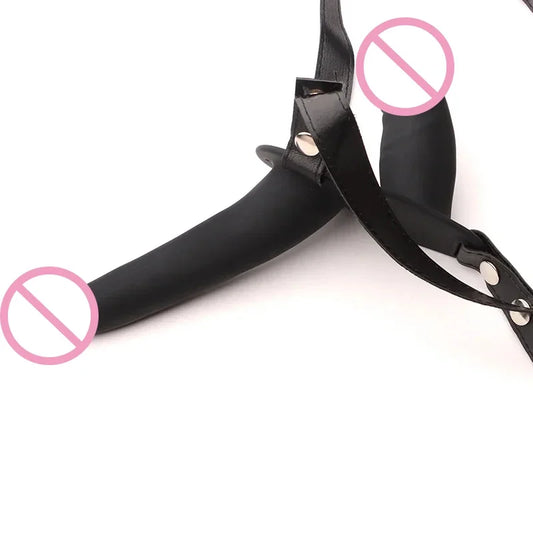 Women Wearing Dildo (Desire Rod) G-spot Stimulator Safe Soft Cozy Prolong Climax Silicone Belt Type Simulation Penis Pants Adult Products