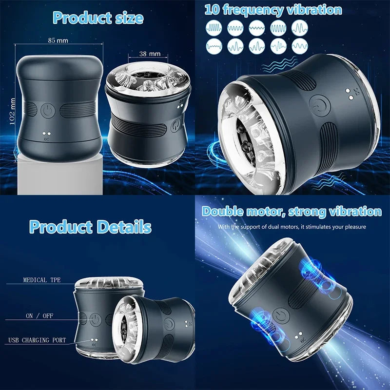 Rod Masturbator Man Flesh Cup Sexy Toys For Men Vibrating Magic Wand Automatic Vagina Industrial Vagina Sucking Mouth Toys