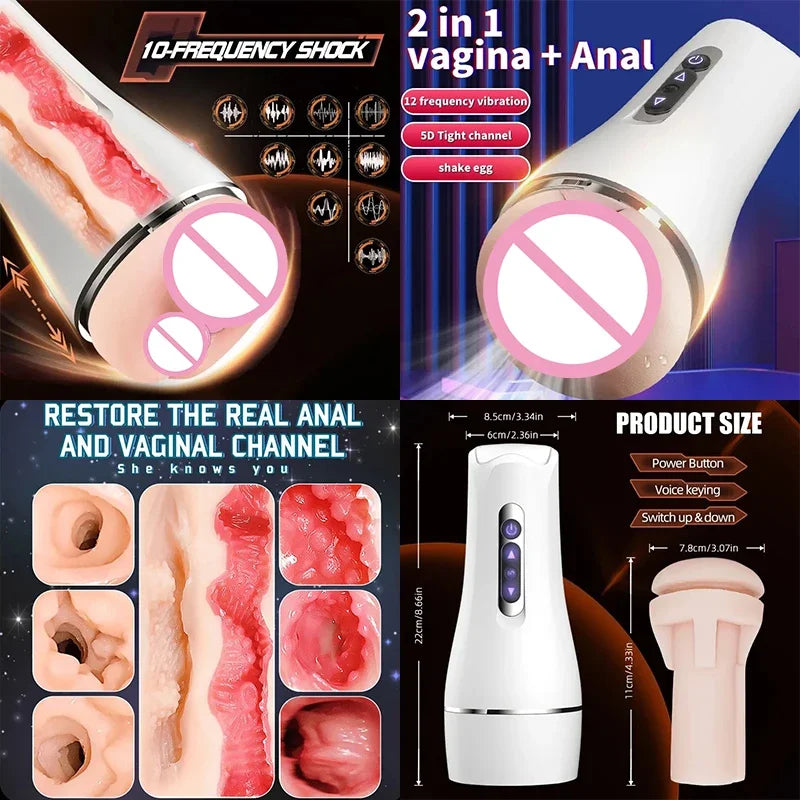 Rod Masturbator Man Flesh Cup Sexy Toys For Men Vibrating Magic Wand Automatic Vagina Industrial Vagina Sucking Mouth Toys
