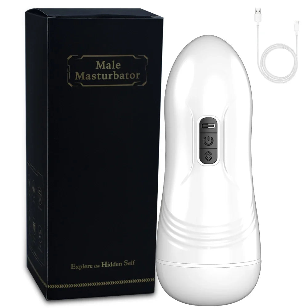 Automatic Blowjob and Vagina Pocket Masturbator – 10-Speed Vibrating Oral Cup for Men