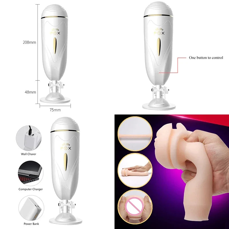 Rod Masturbator Man Flesh Cup Sexy Toys For Men Vibrating Magic Wand Automatic Vagina Industrial Vagina Sucking Mouth Toys