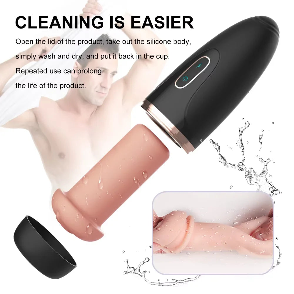 Automatic Male Masturbator with Suction, Vibration &amp; Moaning Function
