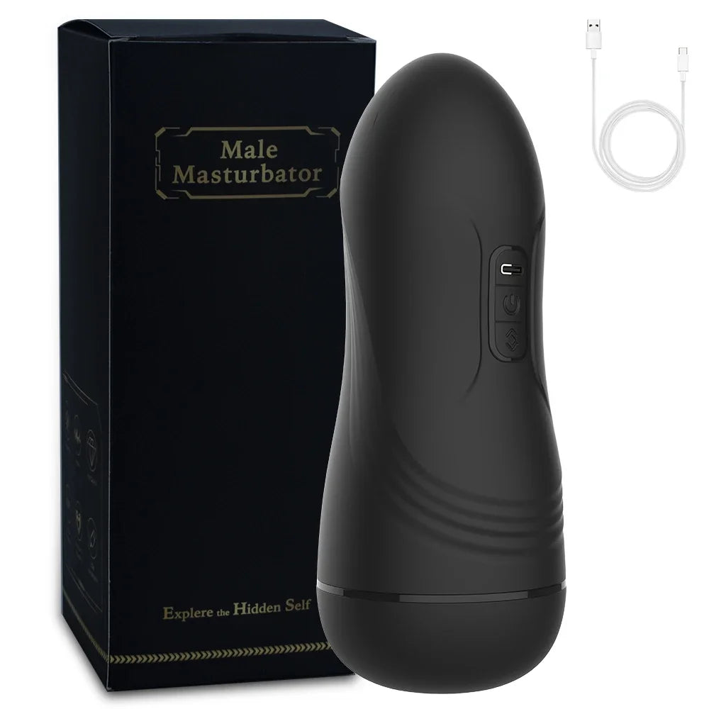 Automatic Blowjob and Vagina Pocket Masturbator – 10-Speed Vibrating Oral Cup for Men
