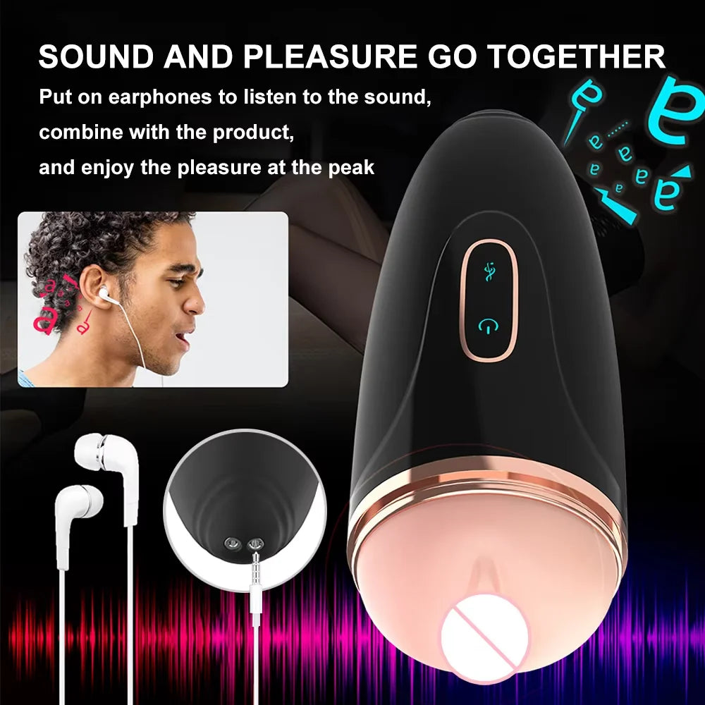 Automatic Male Masturbator with Suction, Vibration &amp; Moaning Function