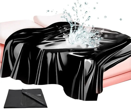 Satin Surrender – Waterproof Play Sheet for Untamed Nights - BDSM Mess-Proof Play Sheet Versatile Mattress Cover for Couples
