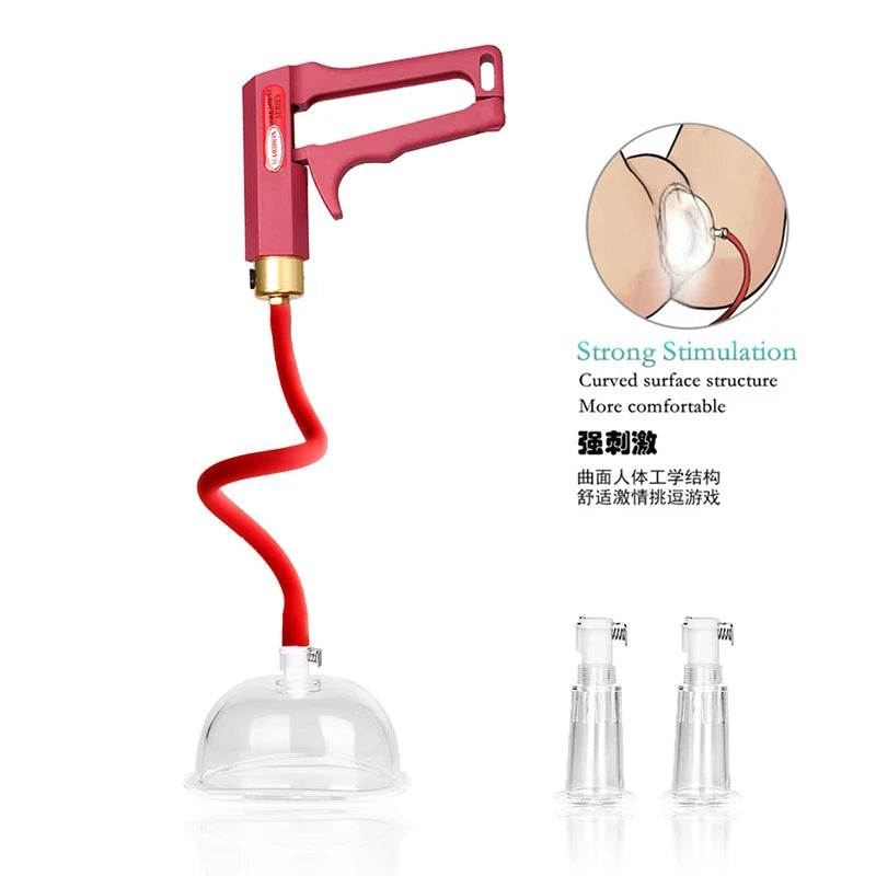 Vagina Pump Couple Flirting Sex Toy Clitoris Stimulate Vaccum Cups Adult Product Sucking Breast Cover Bondage Female Masturbator