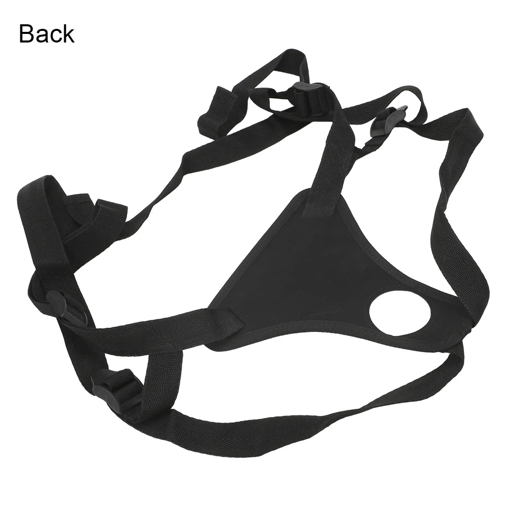Adjustable Faux Leather Strap-On Harness with Dual Ring Sizes – Universal Dildo Compatibility (Dildo Not Included)