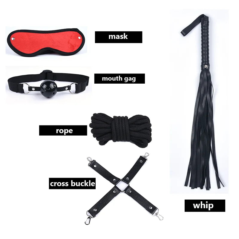 Adjustable Nylon and Metal Bondage Restraint Set – Durable Combo for Bedroom Play