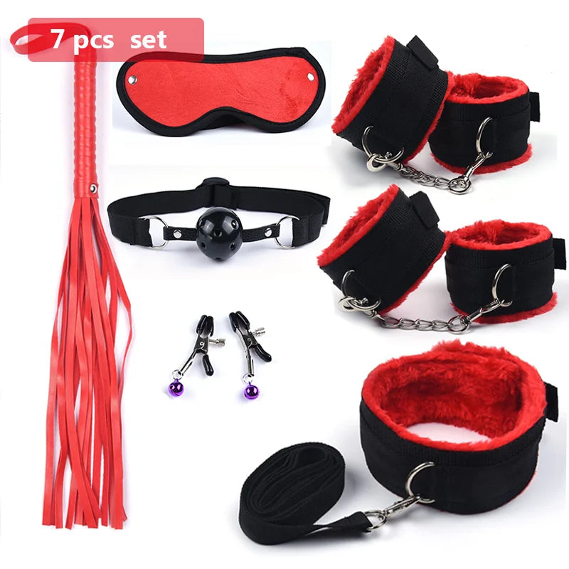 Adjustable Nylon and Metal Bondage Restraint Set – Durable Combo for Bedroom Play