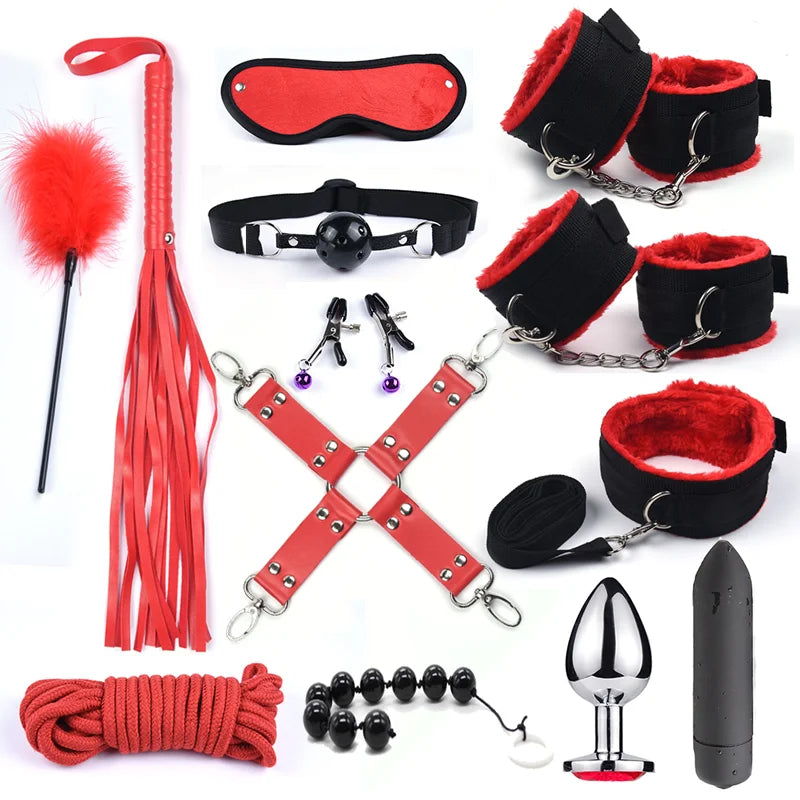Adjustable Nylon and Metal Bondage Restraint Set – Durable Combo for Bedroom Play