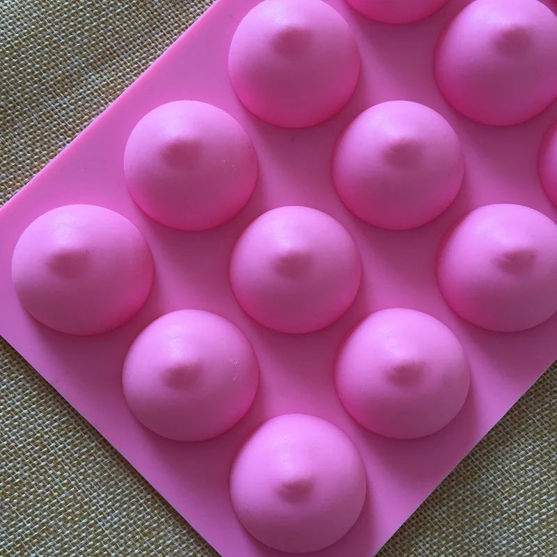 3D Women's Chest Shapes Fondant Mold Silicone Cake Molds Sex Chocolate Candle Mould DIY Baking Tools