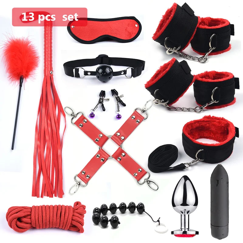 Adjustable Nylon and Metal Bondage Restraint Set – Durable Combo for Bedroom Play